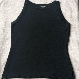 Massimo Dutti Black Knit Tank Top